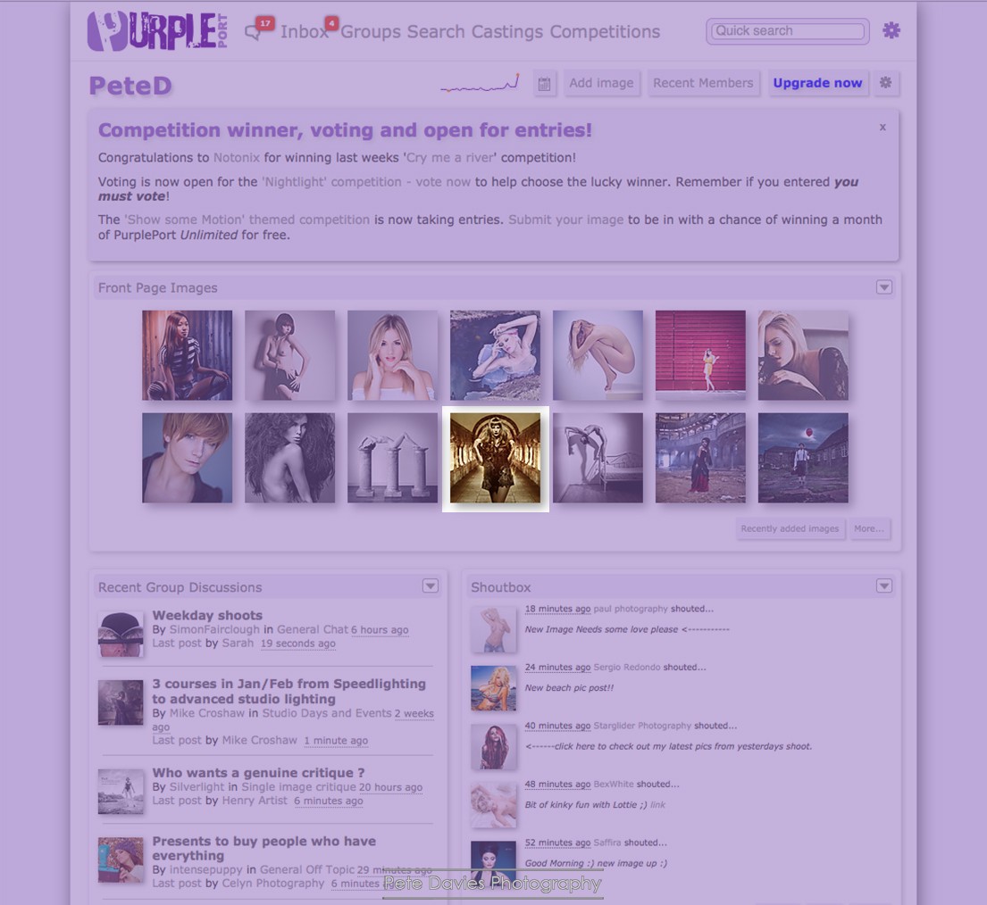 Front Page on PurplePort.com 