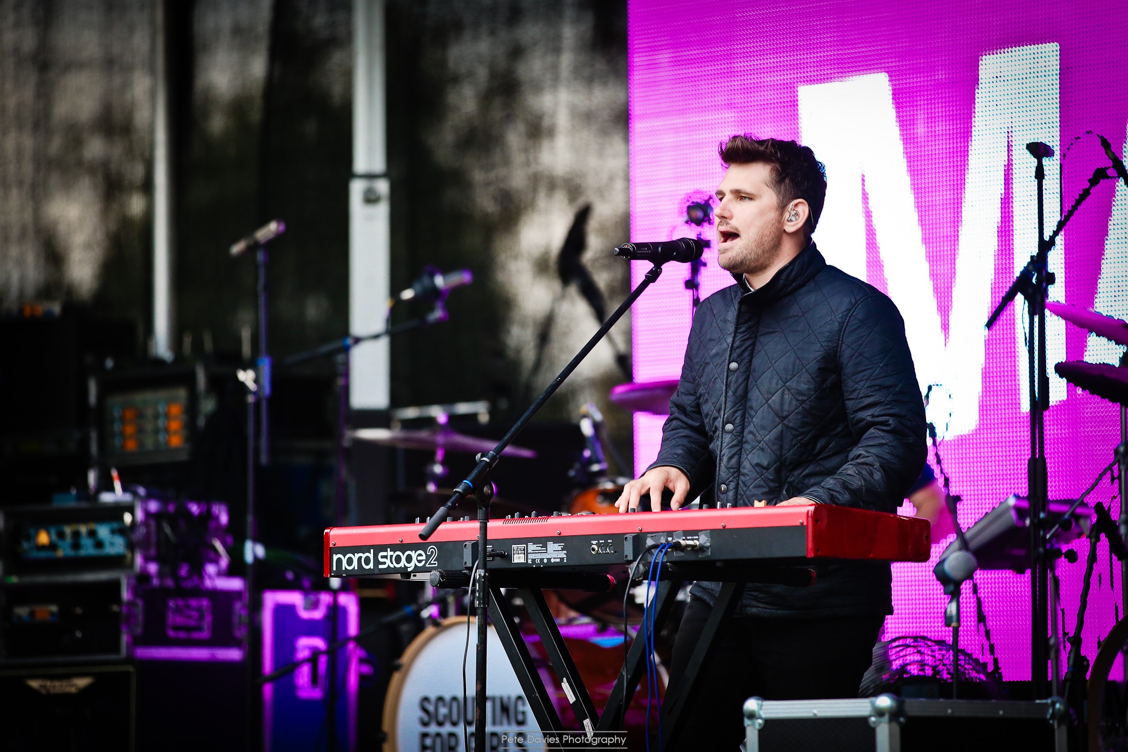 On stage with Scouting for Girls! 